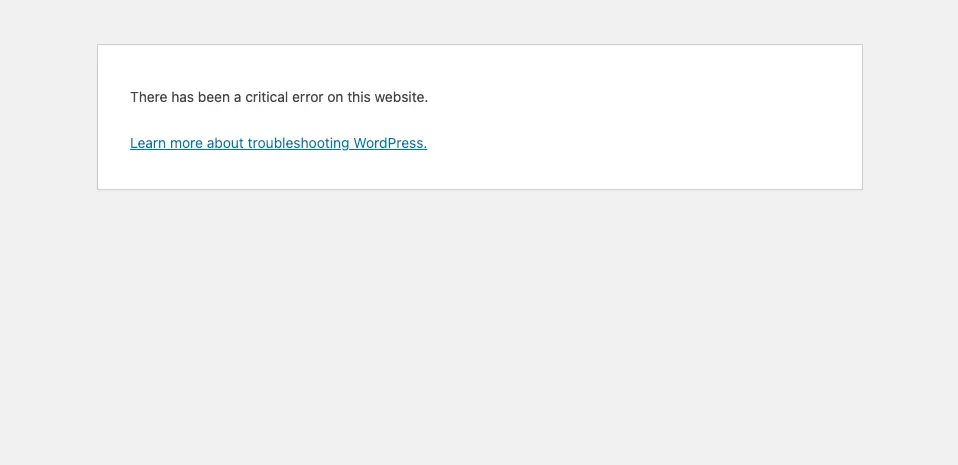Es Gab Einen Kritischen Fehler Auf Deiner Website WordPress kritischer Fehler: in wenigen Schritten beheben